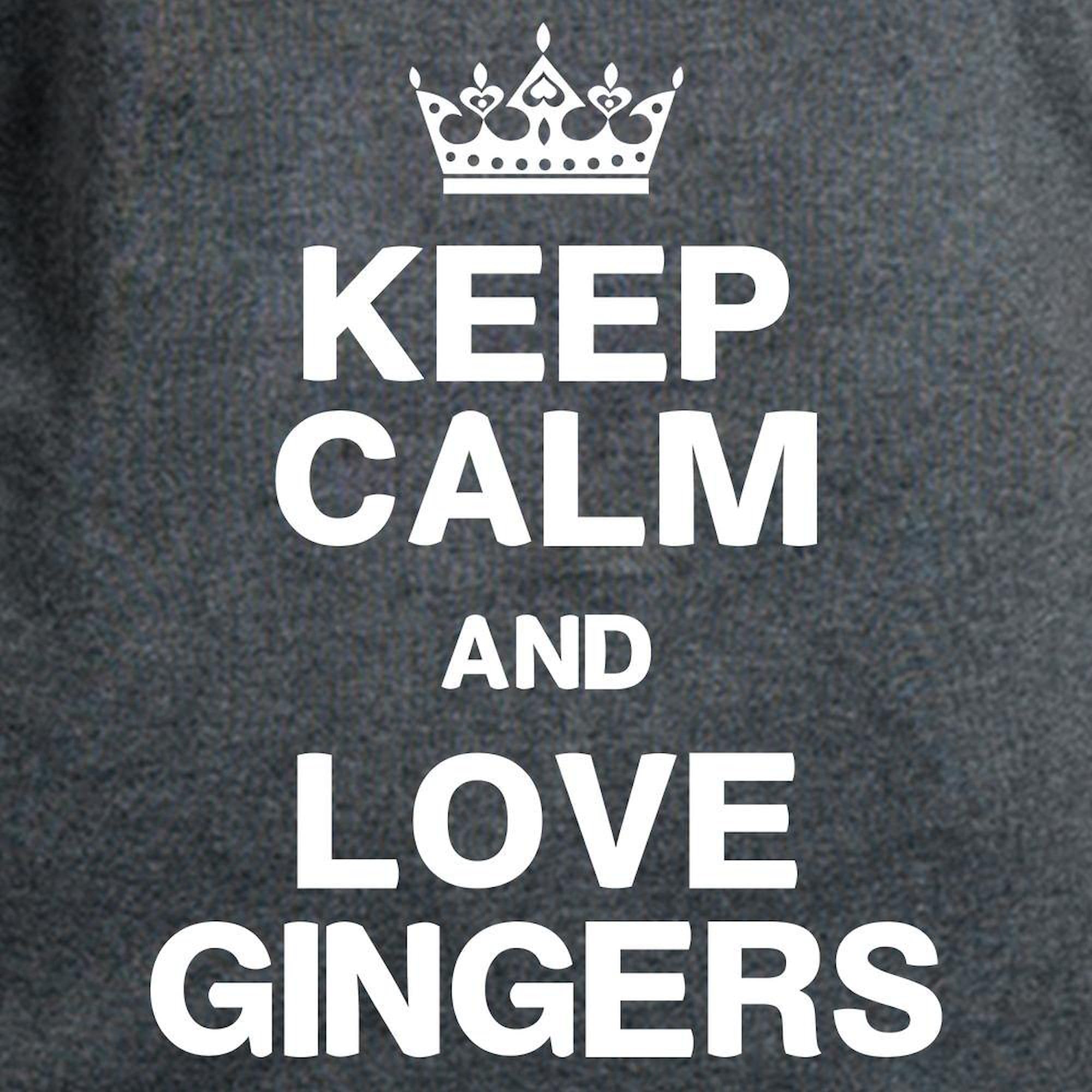 Keep Calm Love Gingers Women's Cotton Dark T-Shirt - Funny Ginger Apparel for Women - Perfect for Casual Wear, Gifts & Ginger Lovers