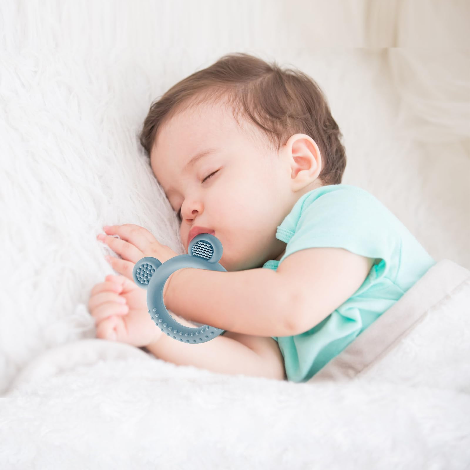 3 Pack Baby Teething Toys for Infants 3-12 Months | BPA-Free Silicone Teethers for Soothing Sore Gums | Easy-Grip Design for Newborns & Toddlers | Perfect for Daycare, Travel & On-the-Go Relief