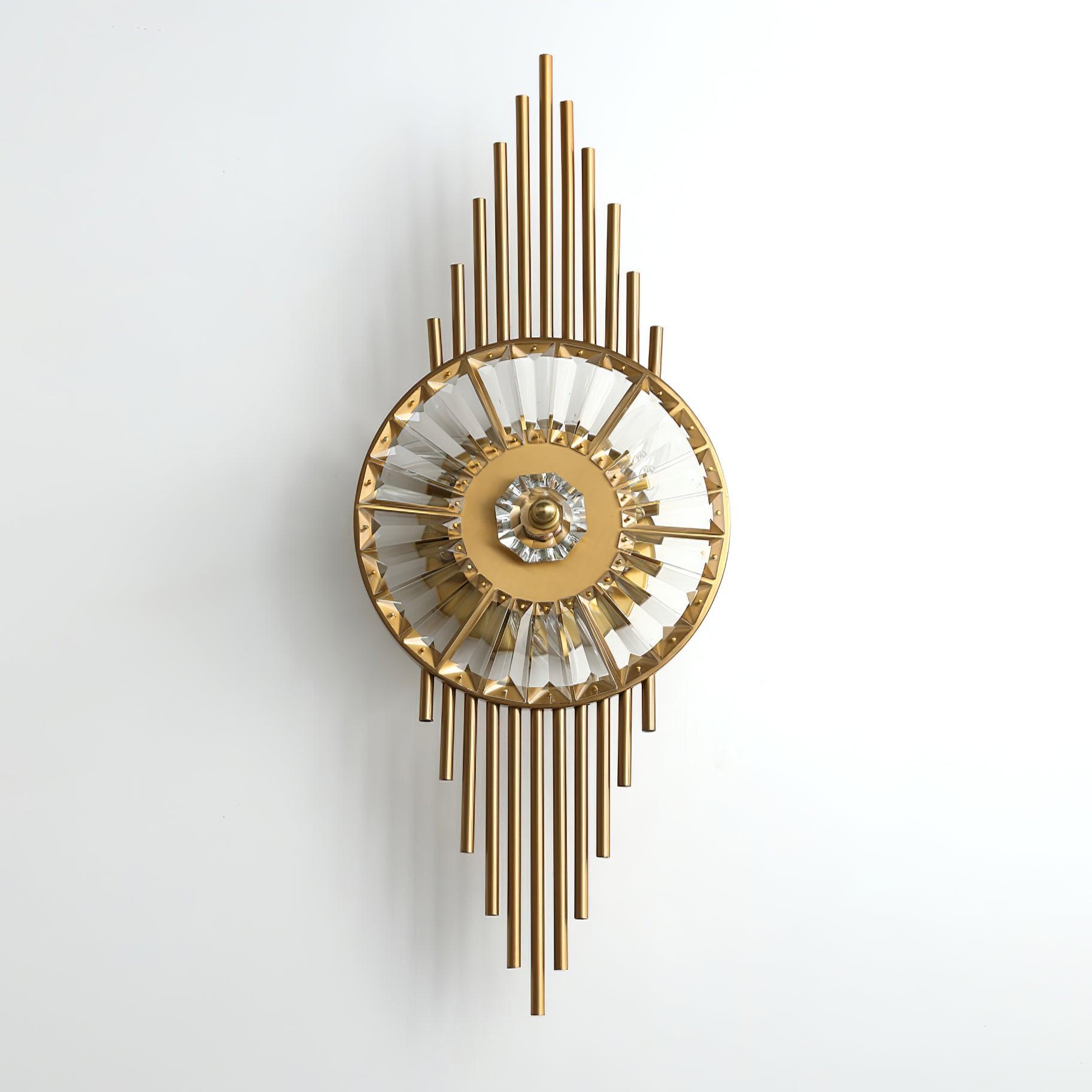 Crystal Gear Gold Wall Light - Elegant Decorative Sconce for Living Room, Bedroom, and Hallway Lighting | Perfect for Home Decor and Ambient Illumination