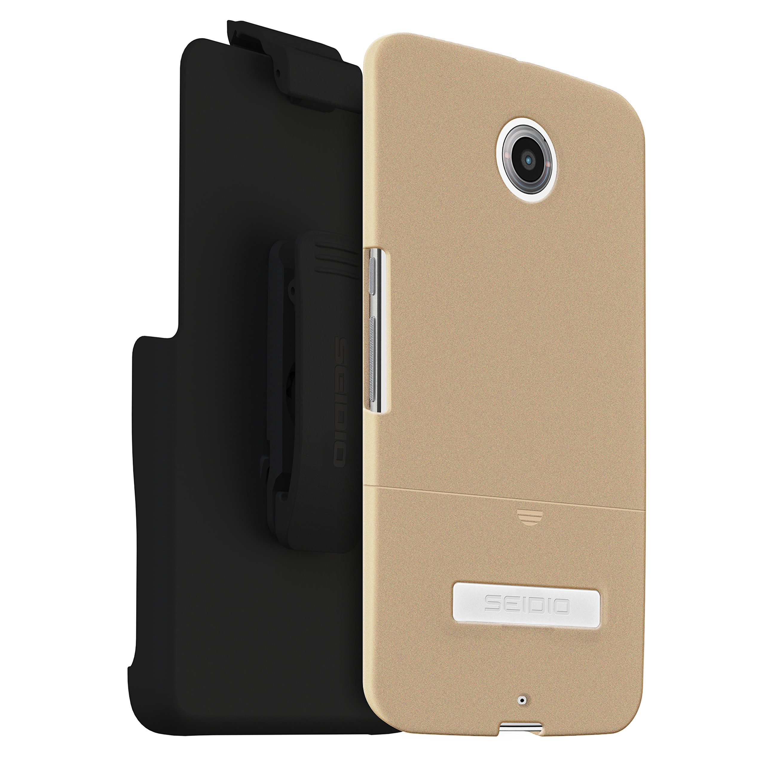 Motorola Nexus 6 Case with Kickstand & Holster - Gold for Work & Travel