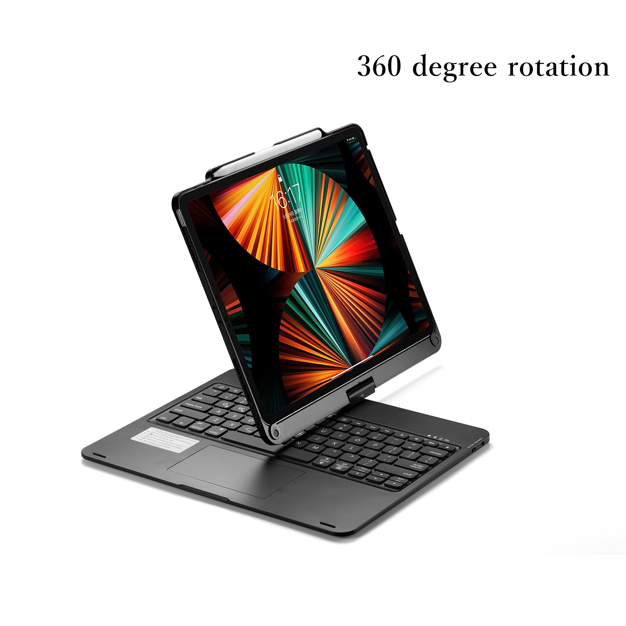 360° Rotatable Backlit Keyboard with Touchpad for iPad Air 13