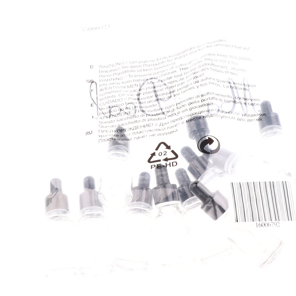 VMS INDIA 12-Piece Empty Essential Oil Bottles Set - 15ML Clear Glass Dropper Bottles for Aromatherapy, DIY Blends & Travel | Perfect for Essential Oils, Perfumes & Liquid Storage