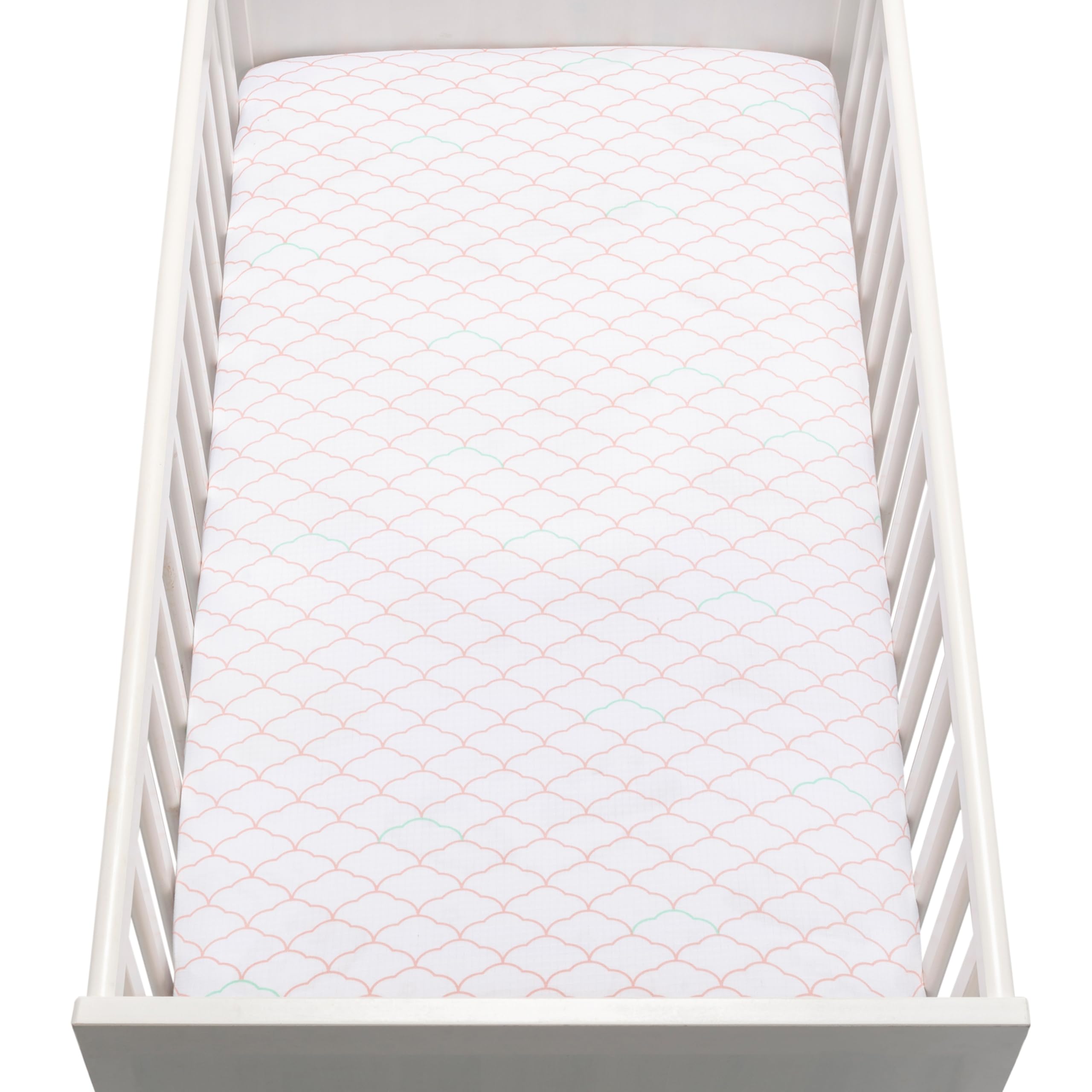 Organic Muslin Cotton Mini Crib Sheets 2-Pack - Ultra Soft & Breathable Baby Bedding for 24