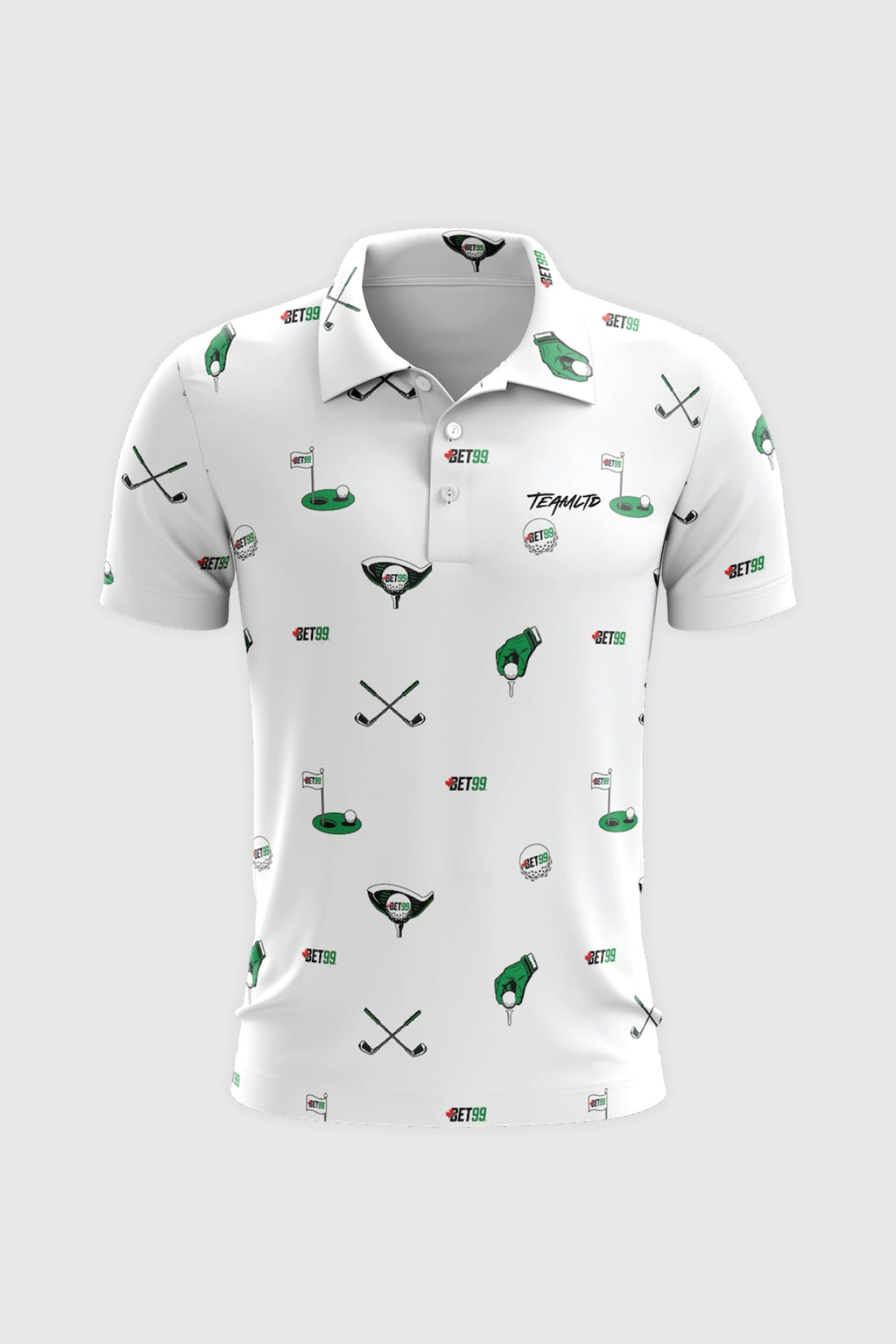 BET99 Men's Performance Golf Polo Shirt - Moisture Wicking, UV Protection & Breathable Fabric for Golf, Tennis & Casual Wear