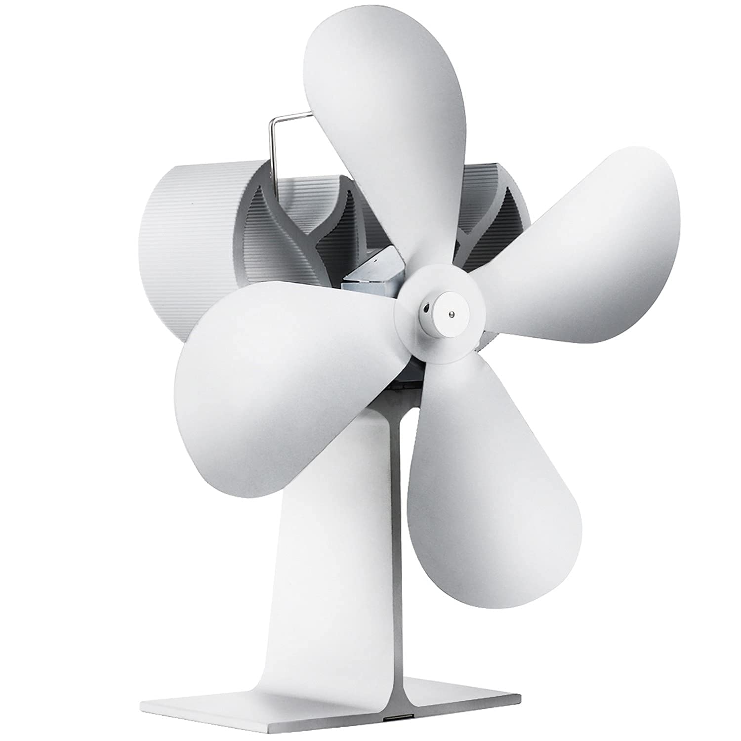 4-Blade Heat Powered Fireplace Fan - Mini Stove Fan for Wood, Gas & Pellet Burning Stoves - Battery-Free Heat Circulation - Perfect for Living Rooms, Cabins & Winter Heating