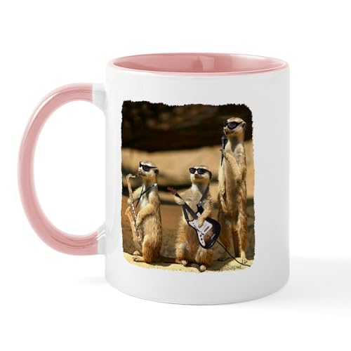 White/Pink Inside - Meerkat Trio Mug