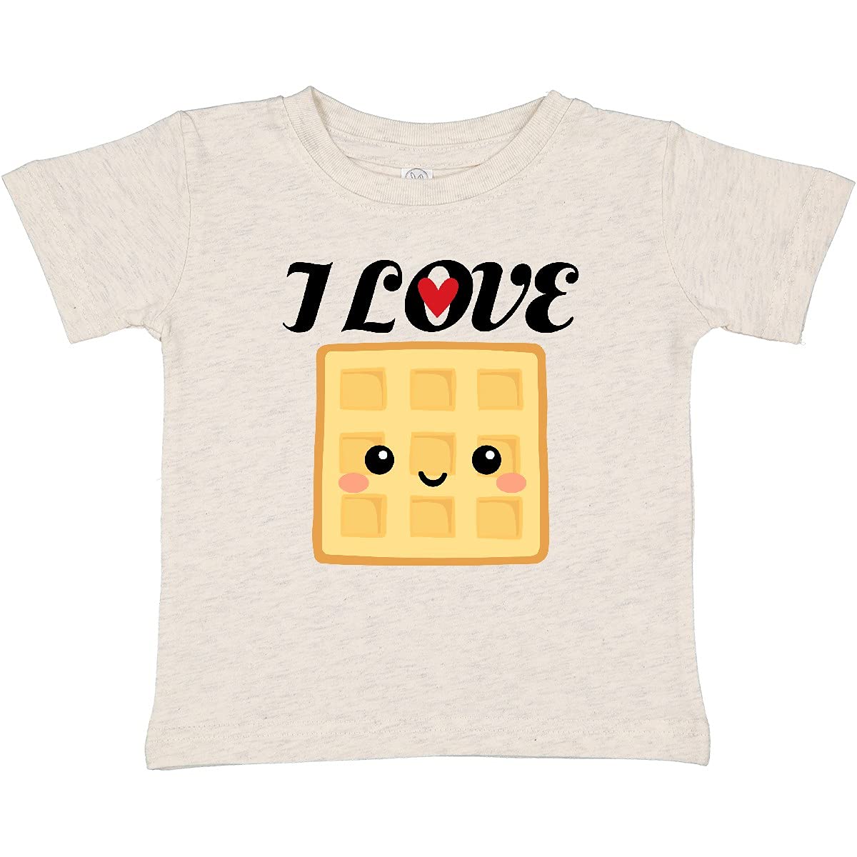 Inktastic Waffle Lover I Love Waffles Baby T-Shirt - Cute & Comfortable Cotton Tee for Infants & Toddlers - Perfect for Breakfast, Family Outings & Playtime