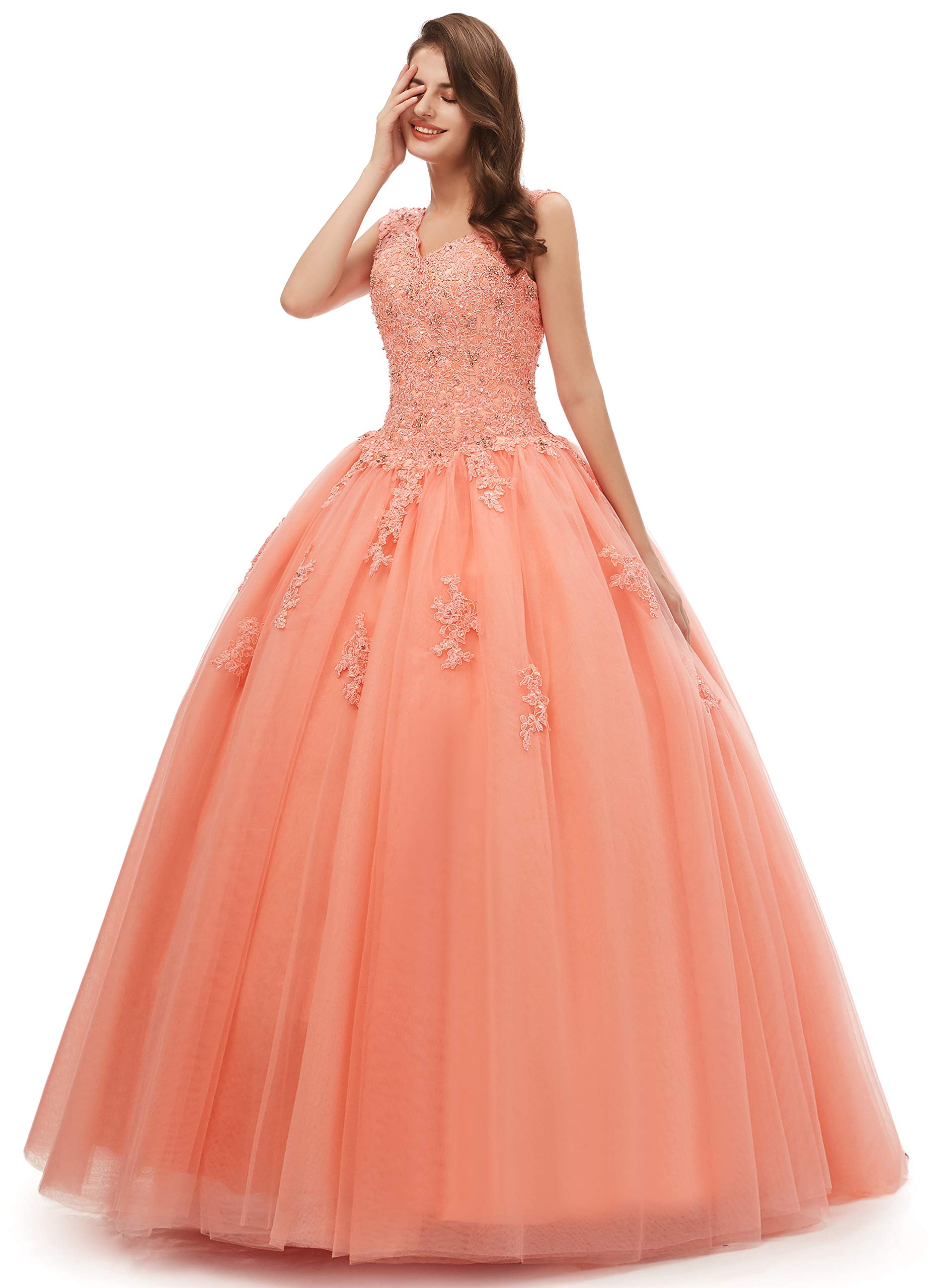 Elegant Navy Blue Quinceanera Dress for Women - V Neck Sleeveless Formal Gown with Embroidery & Beading | Sexy Open Back Prom Dress | Perfect for Quinceañeras, Proms, Weddings & Special Occasions