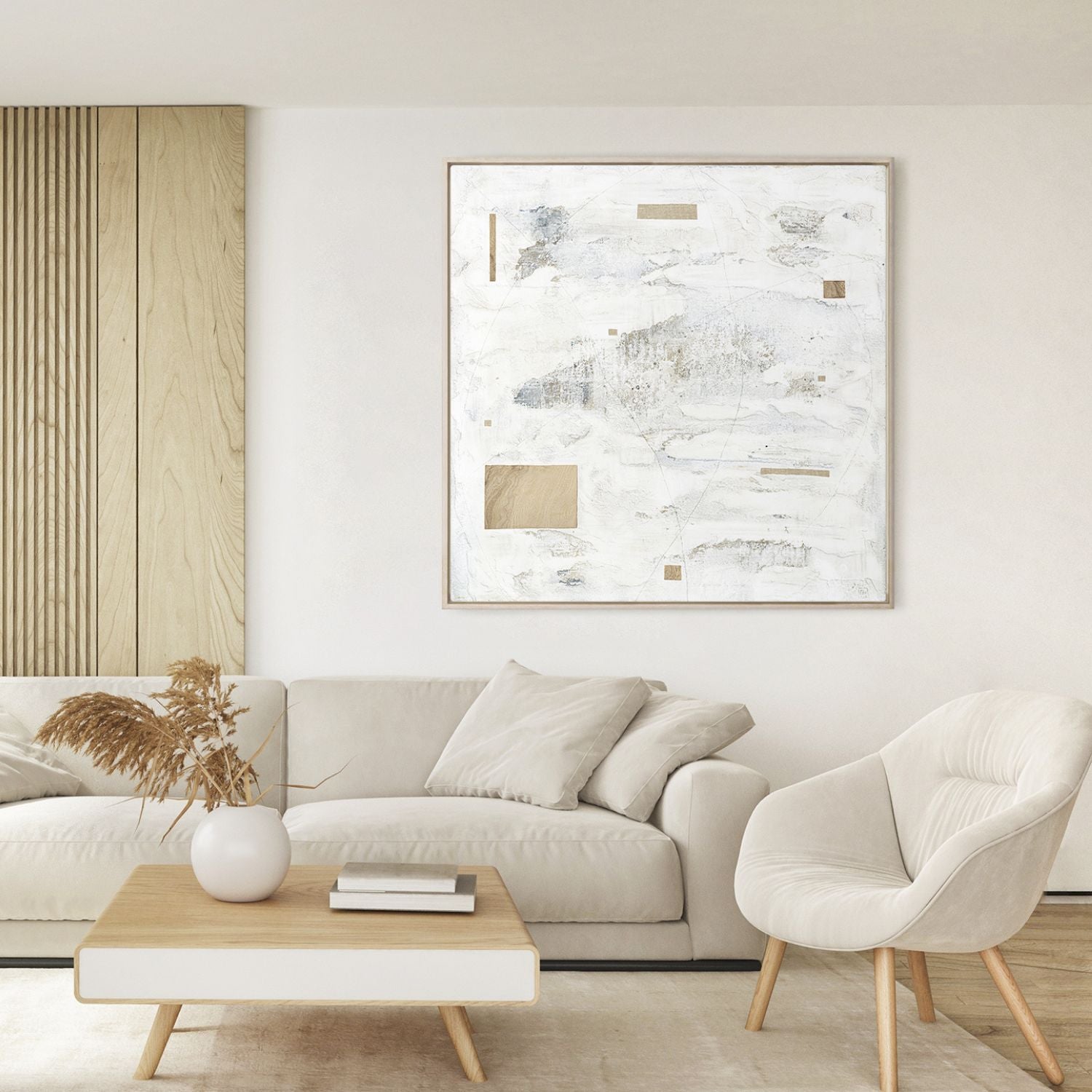 Line Matrix I Wall Art - Modern Abstract Canvas Print for Home & Office Decor | Perfect for Living Room, Bedroom, or Workspace