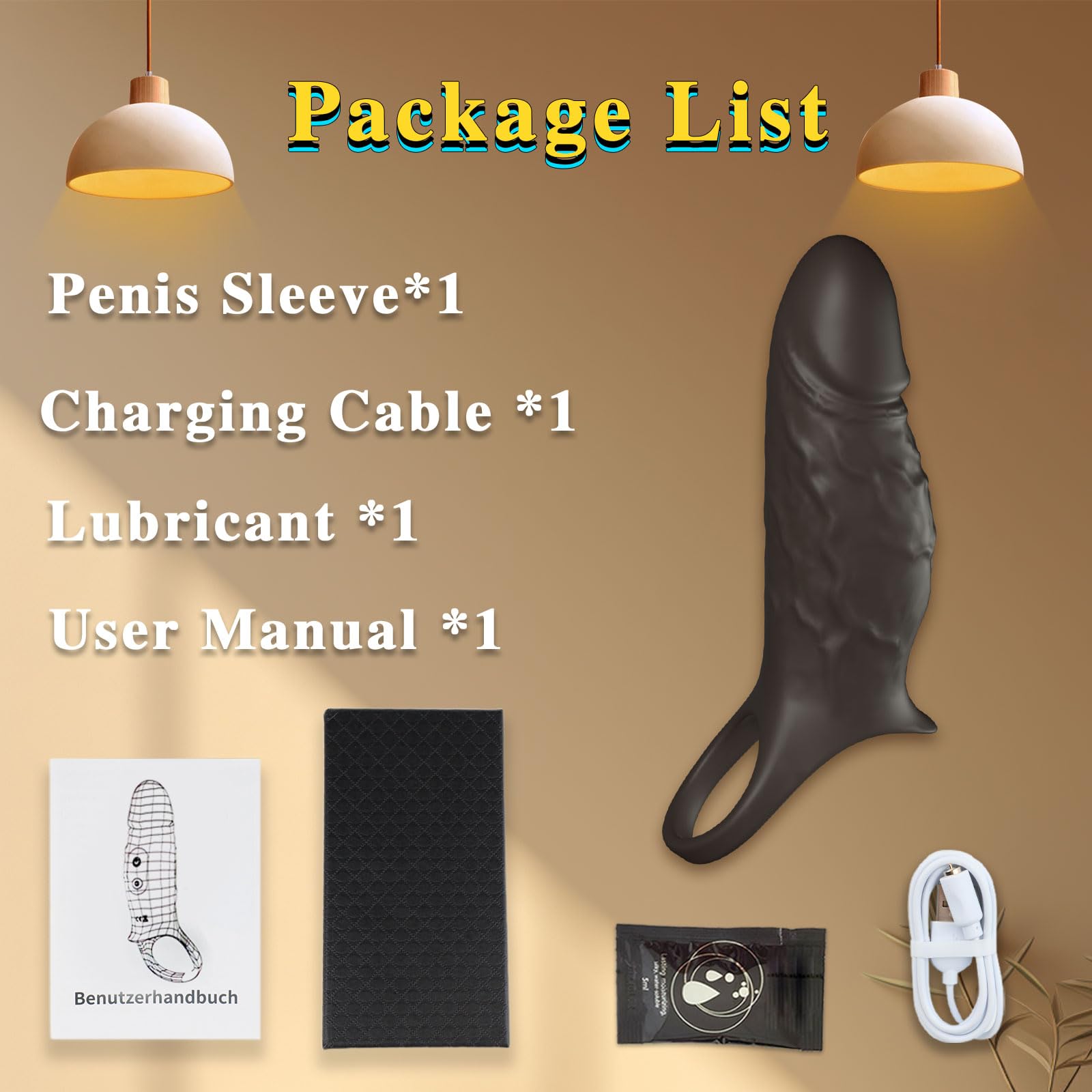 Vibrating Penis Sleeve Cock Ring - Premium Liquid Silicone Couples Sex Toy for Men & Women | Penis Extender, Girth Enhancer & Testicle Stimulator | G-Spot & Clitoral Pleasure | Perfect for Couples Play & Solo Use | LNIIY Adult Pleasure Product