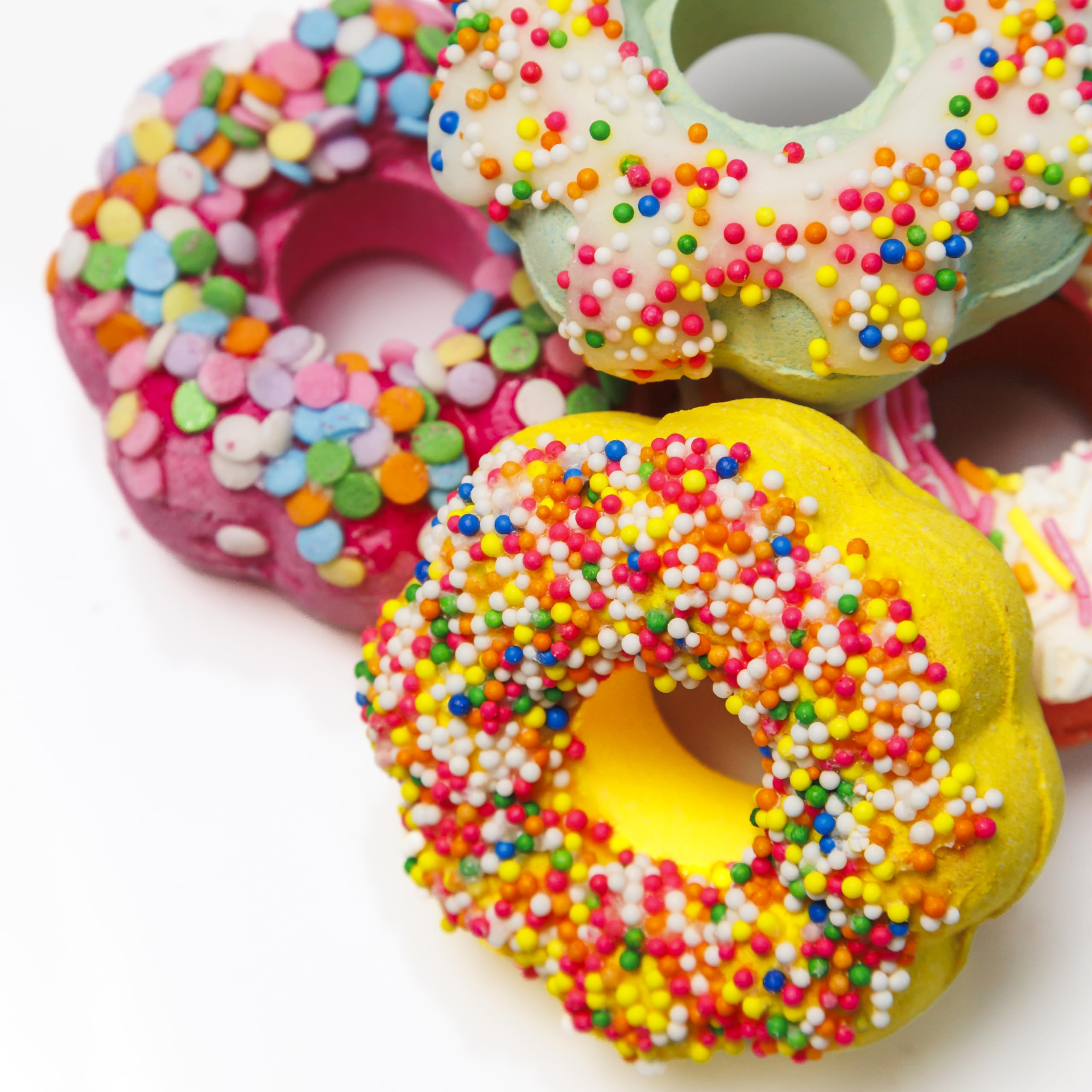 Donut Bath Bombs Gift Set - 4 Piece Fun Donut Shaped Bath Bombs for Women, Kids & Moms | Perfect Birthday, Valentine's Day, Easter, Christmas & Mother's Day Gift | Relaxing Bath Time for Spa Nights & Self-Care