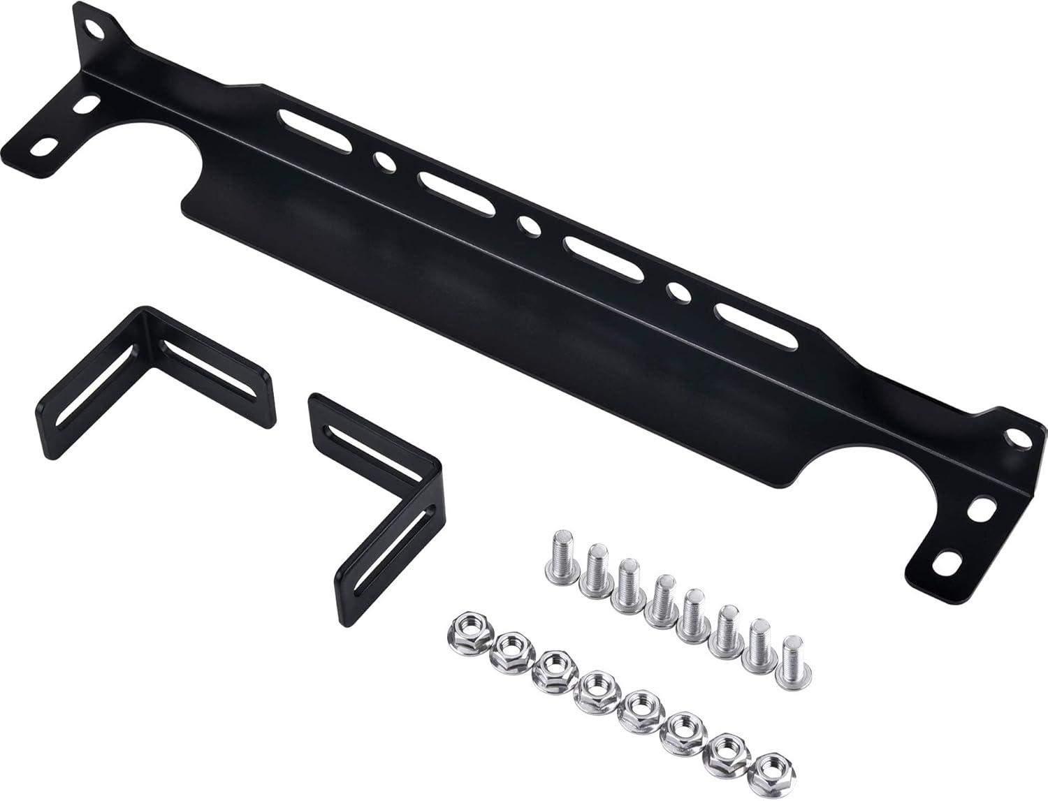 EVIL ENERGY Universal Aluminum Alloy Oil Cooler Mounting Bracket Kit - 13-13.4 Inch Black | High-Performance Engine Cooling Solution for Racing & Off-Road Vehicles