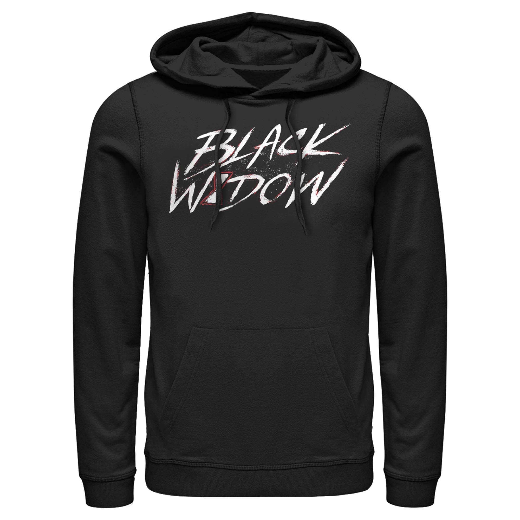 Men's Marvel Black Widow Chalk Logo Pullover Hoodie - Casual Superhero Graphic Sweatshirt for Fans & Cosplay | Perfect for Movie Nights, Comic Con & Everyday Wear