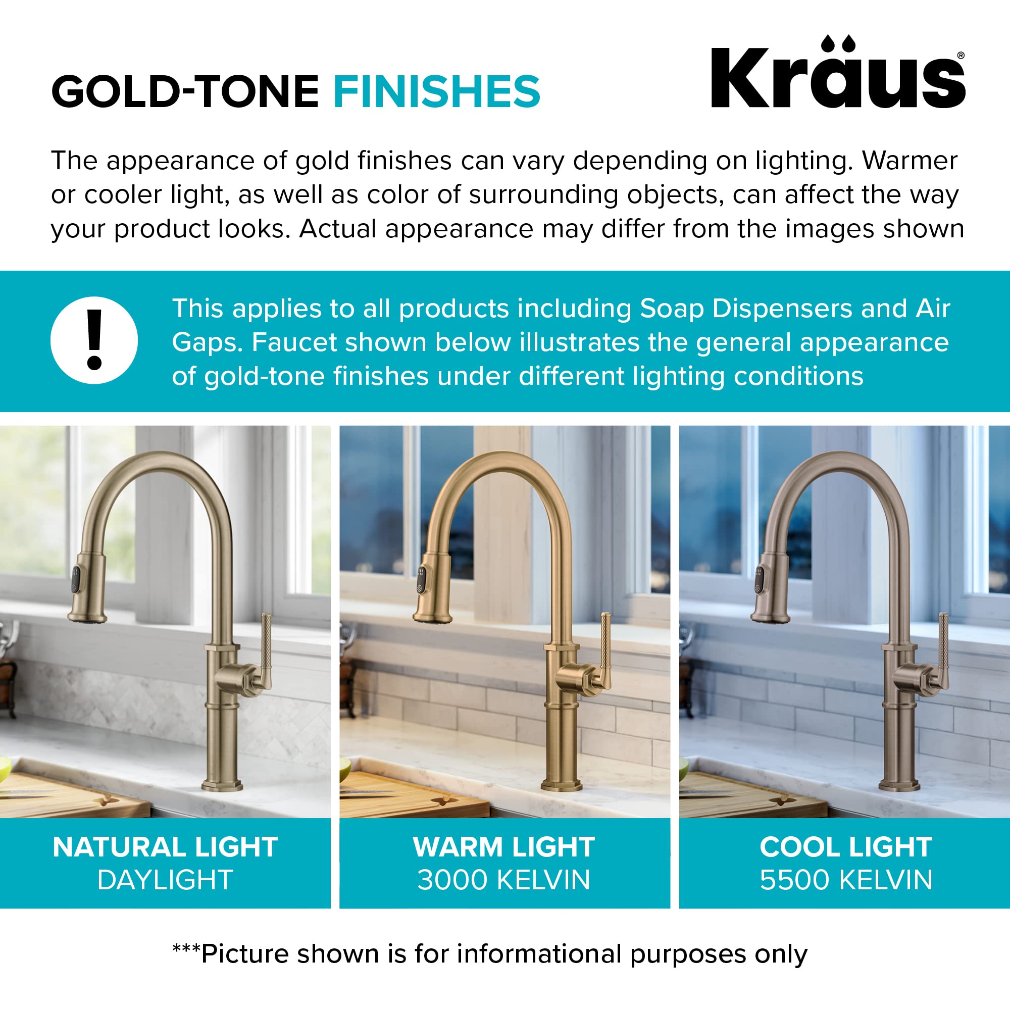 KRAUS Brushed Gold Kitchen Soap and Lotion Dispenser - Premium Touchless Automatic Liquid Soap Dispenser for Bathroom & Kitchen, KSD-41BG | Perfect for Modern Homes & Commercial Spaces