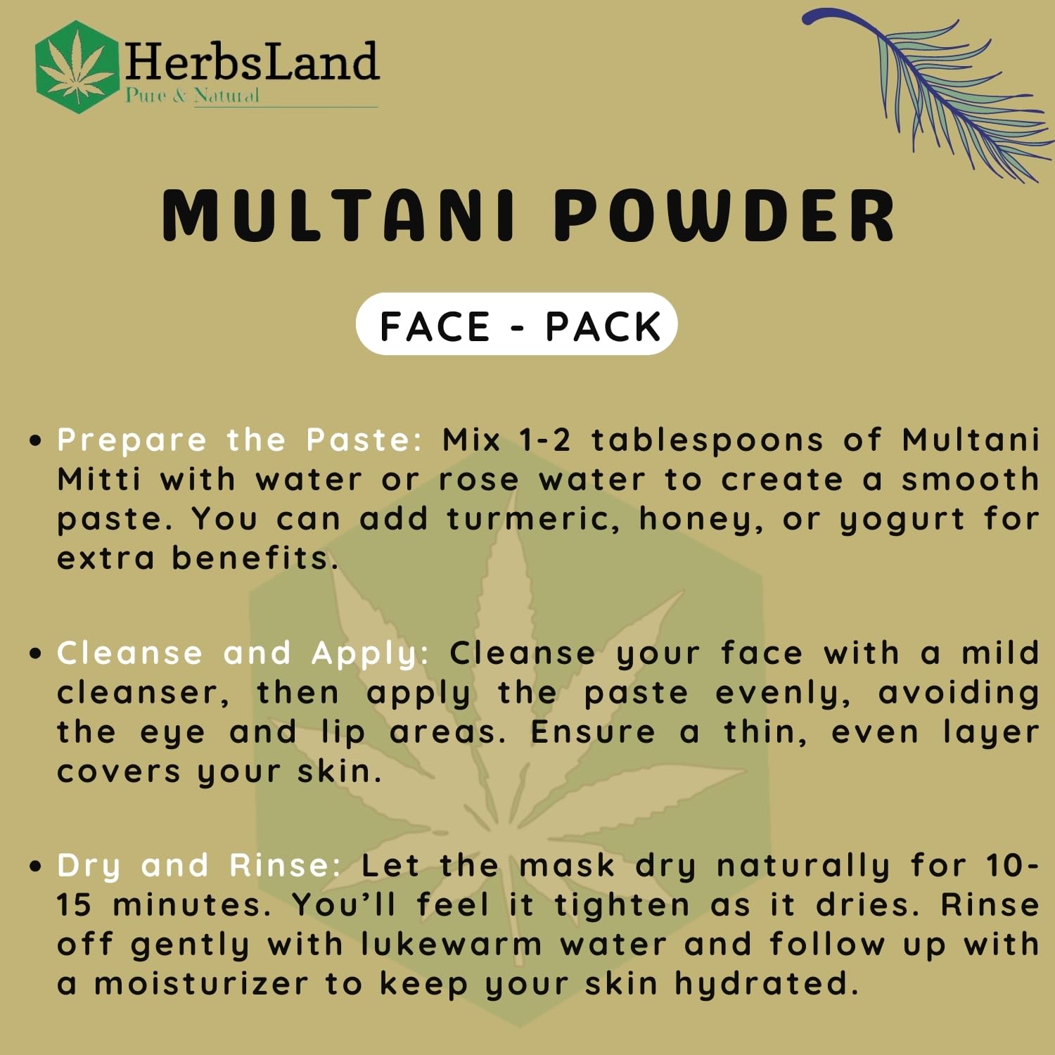 HerbsLand® 100% Pure Organic Wild Kasturi Turmeric Powder & Multani Mitti Clay Face Mask (100g Each, 200g Total) - Natural Skin Brightening & Acne Treatment for Glowing Complexion - Perfect for DIY Beauty Routines & Spa Days