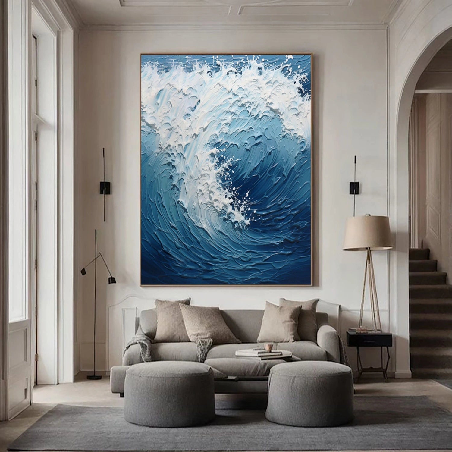 Ocean And Sky Painting #OS 238 - Stunning Coastal Wall Art for Living Room, Bedroom & Office Decor
