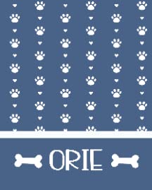 Personalized Dog Blanket Paws Name3