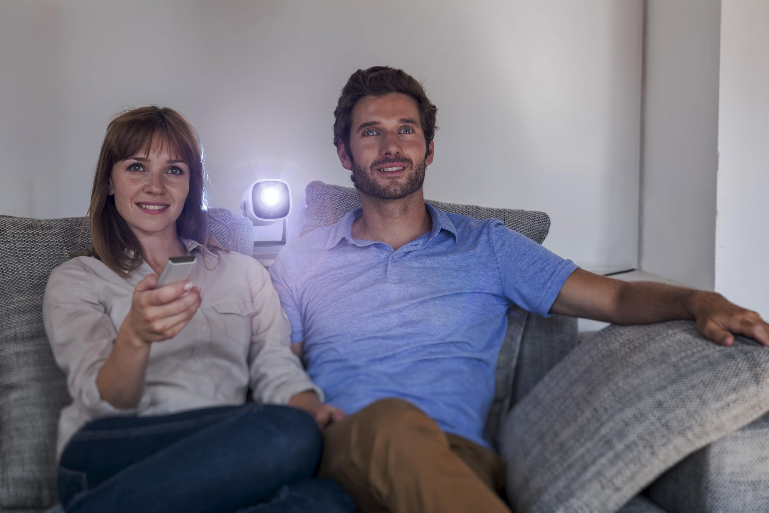 Philips Neopix 230Smart Full HD 1080p Home Theater Projector with Image Correction, LuminOS, Built-in Apps & Audio System - Perfect for Movie Nights, Gaming & Bedroom Entertainment