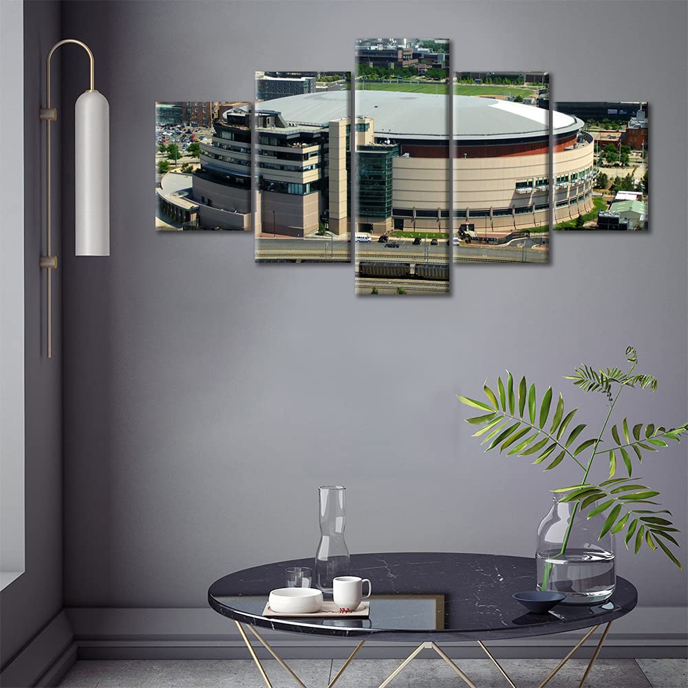 TUMOVO 5-Piece Pepsi Center Canvas Wall Art - Phoenix Arizona Sports Stadium Print, Basketball Poster Gift for Men & Boys Room Decor (60