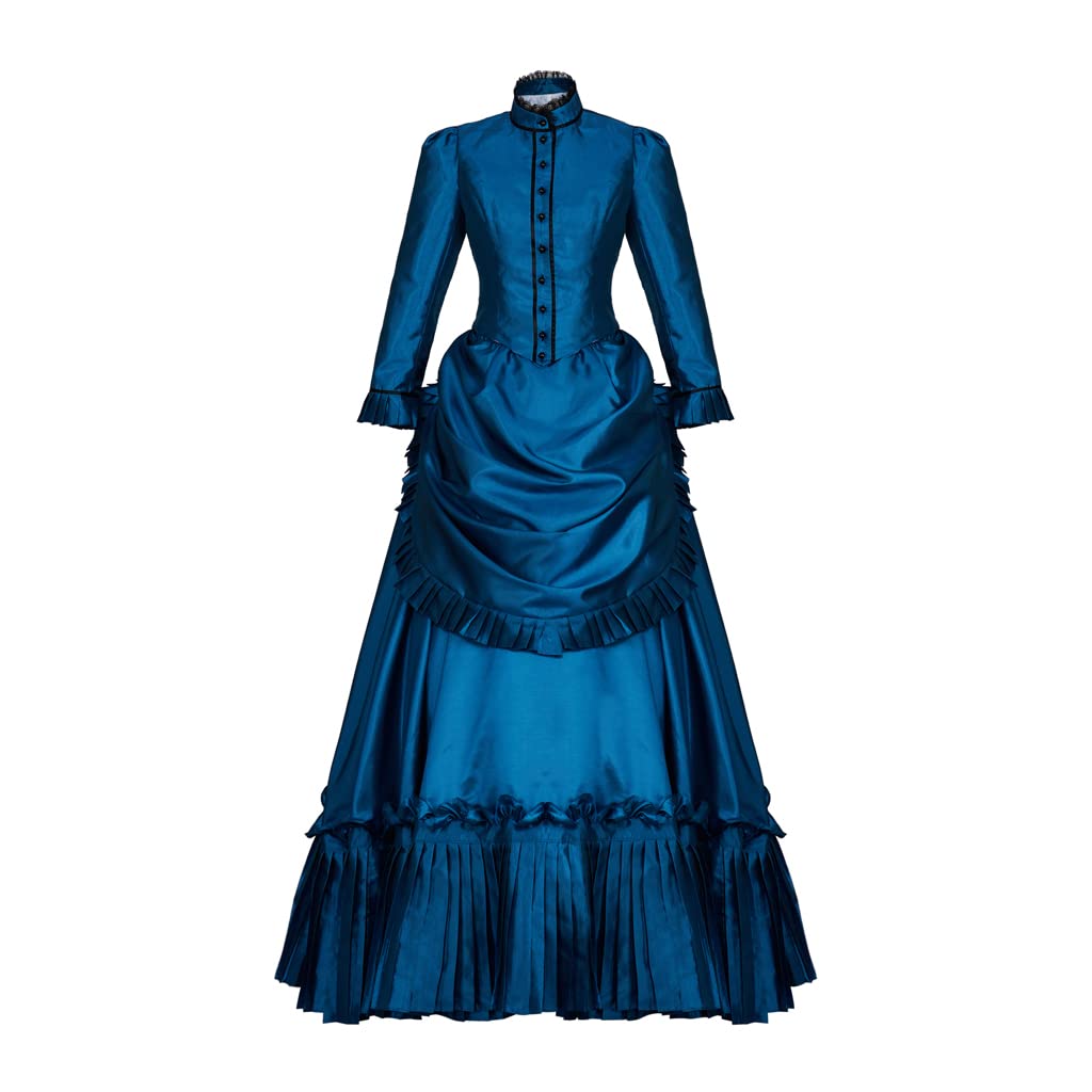 Vintage Victorian Ghost Hetty Cosplay Costume - Civil War Southern Belle Ball Gown with Bustle | Perfect for Halloween, Historical Reenactments & Themed Parties