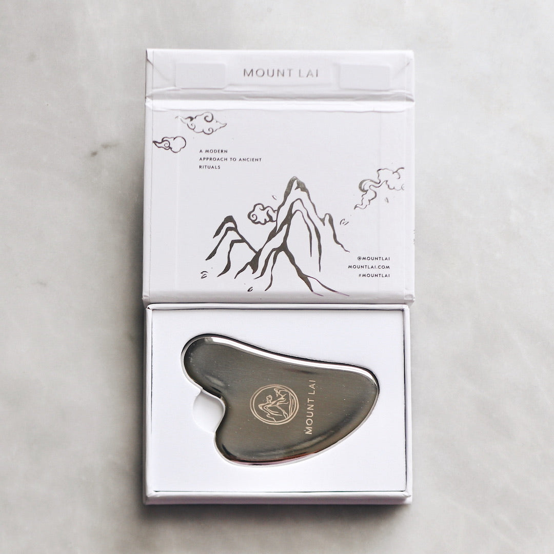 Premium Stainless Steel Gua Sha Tool for Face Lifting & Massage - Anti-Aging Skincare, Lymphatic Drainage, Relaxation - Perfect for Home Spa & Self-Care Routine