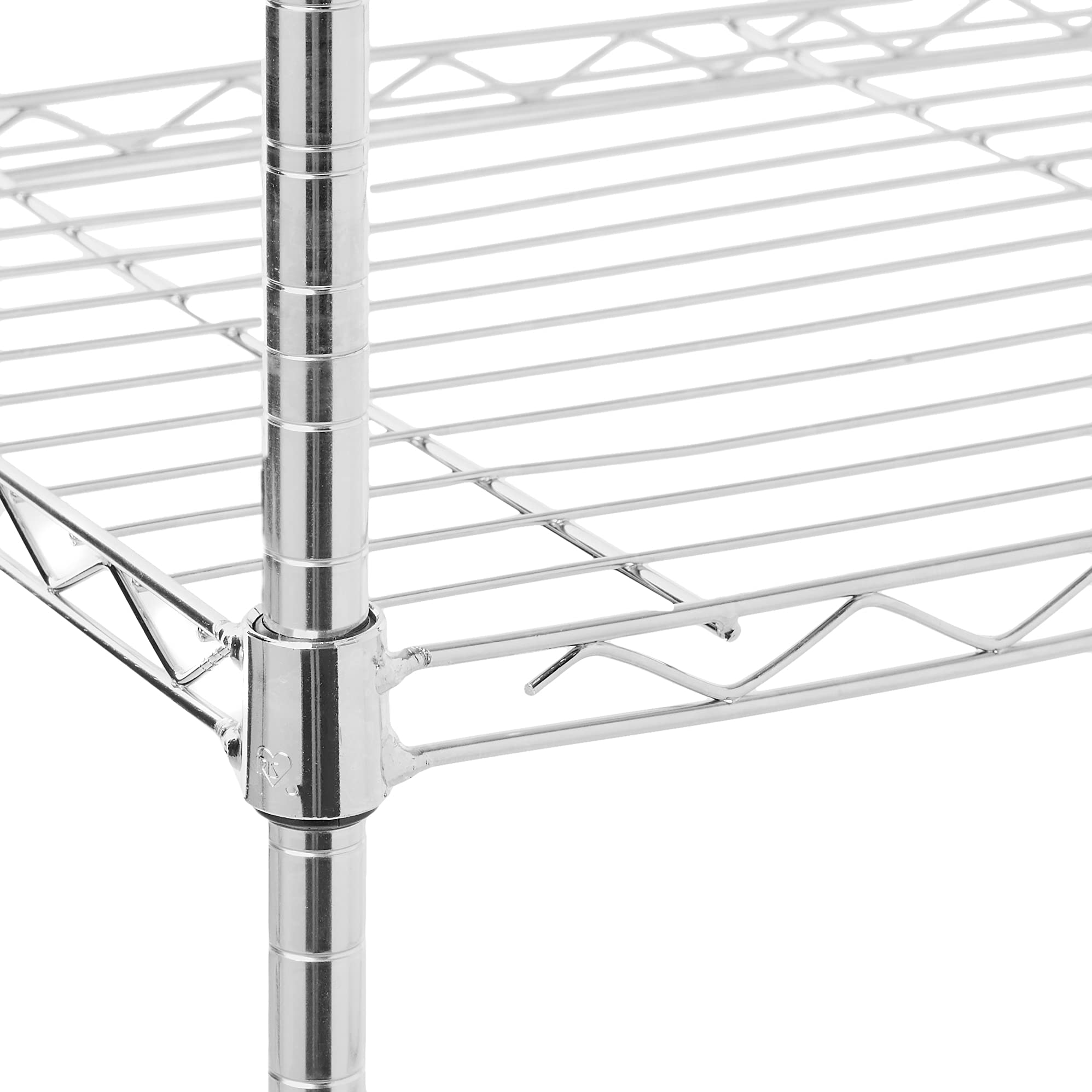 IRIS USA 5-Tier Metal Wire Storage Shelf Unit - Heavy Duty Organizer Rack for Garage, Closet, Pantry & Home Organization (Silver)