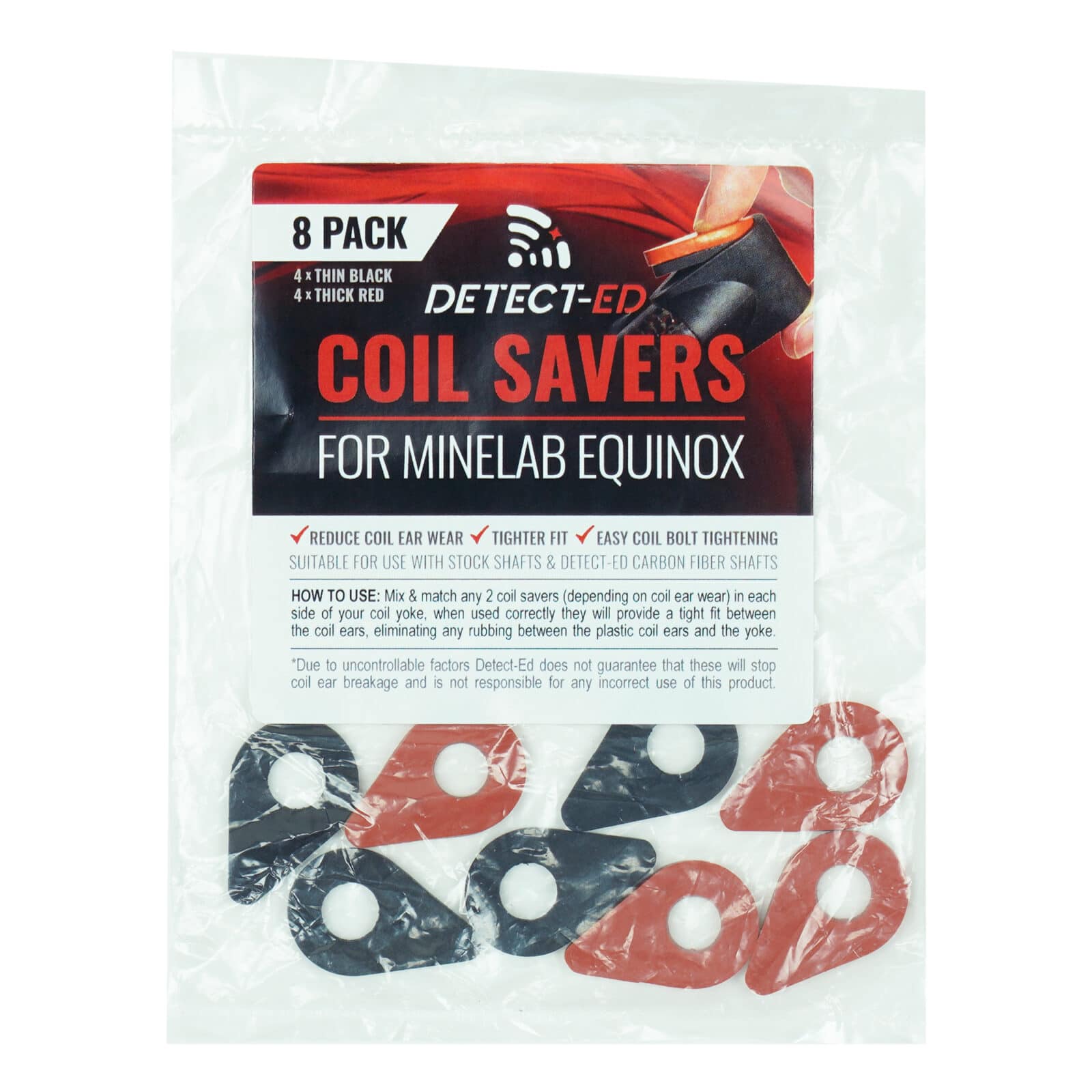 Minelab Equinox Series Metal Detectors Coil Savers - Upgrade Washers for Enhanced Protection | Perfect for Treasure Hunting & Beach Metal Detecting