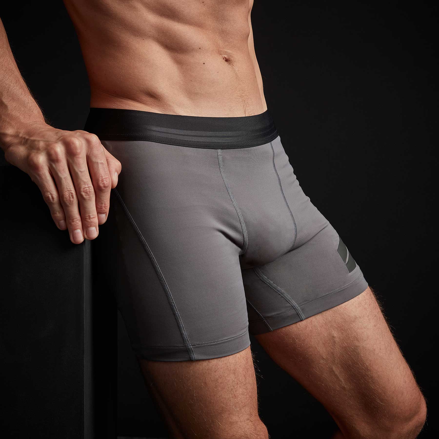 Premium Men's Sport Boxer Shorts - Breathable & Comfortable Raccoon Grey Underwear for Gym, Running & Daily Wear