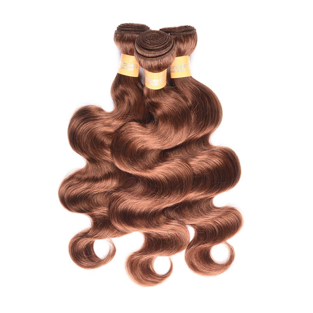 Premium 8A Brazilian Virgin Human Hair Bundles - 3 Bundles Body Wave Weft Extensions (20