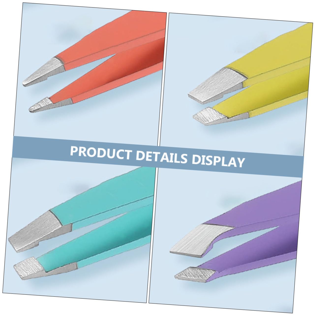 Precision Stainless Steel Eyebrow Tweezers Set - Perfect for Grooming & Shaping