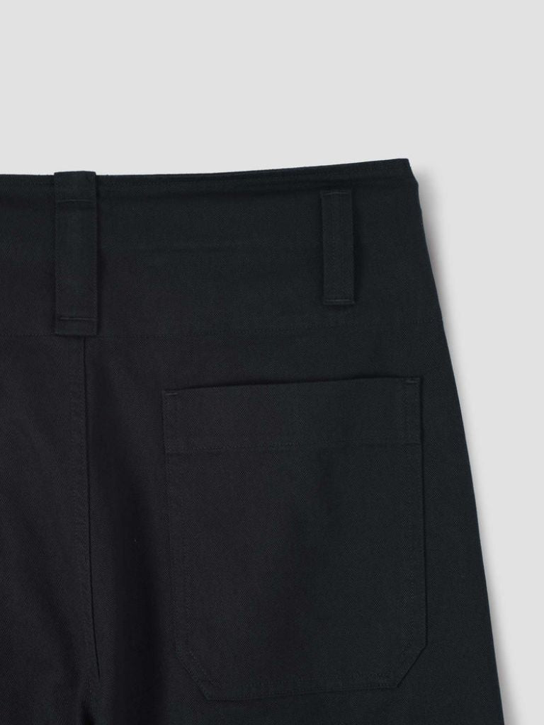MHL Dropped Loop Trouser in Dark Ink - High Waist Wide Leg Pants for Women | Comfortable Casual Office Wear & Street Style Fashion