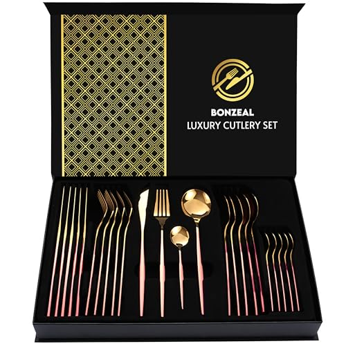 Pink-Gold Cutlery Set