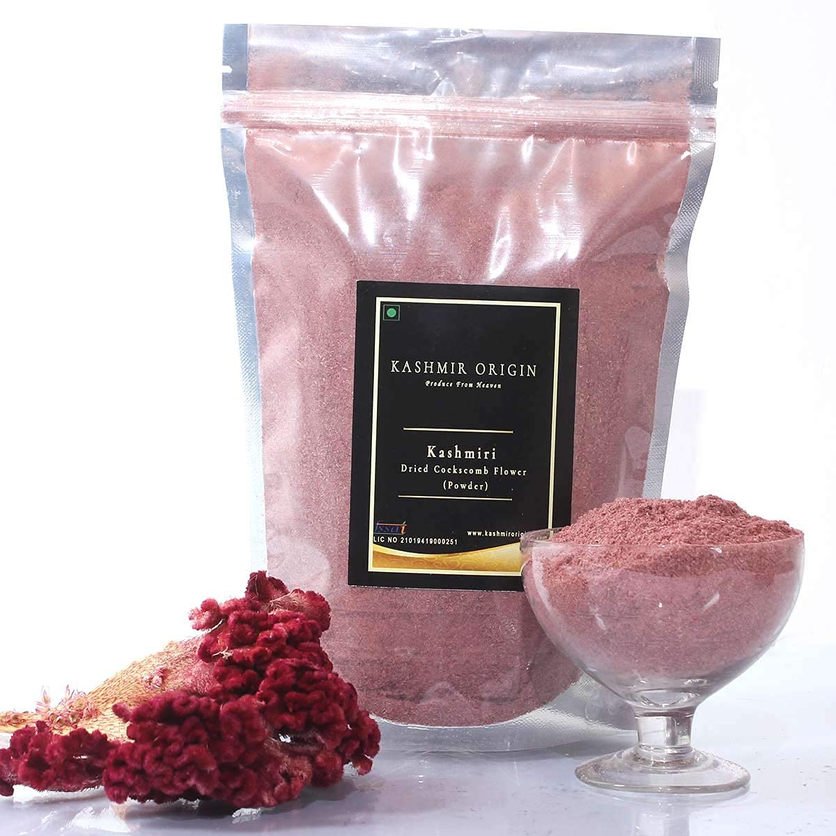 Premium Cockscomb Powder (400g) - Celosia Cristata Powder (Mawal Powder) for Hair Care, Natural Dye & Herbal Remedies | Vegan, Gluten-Free, Non-GMO