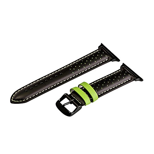 Black & Green Smooth Perforated Bands / Black Hardware