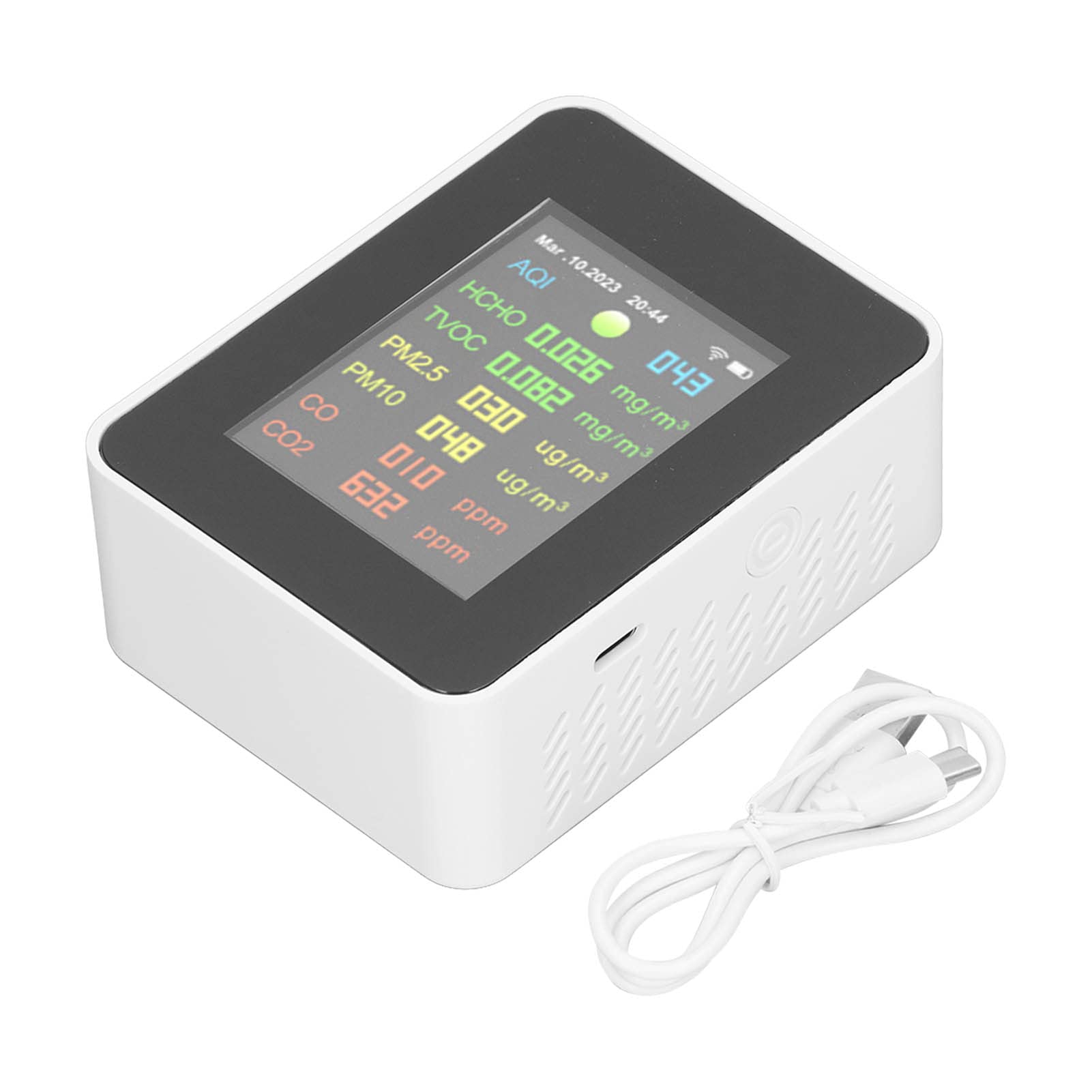 9 in 1 Air Quality Monitor - Indoor Air Quality Detector for PM2.5 PM10 CO CO2 HCHO - Portable Air Pollution Meter for Home, Office, Nursery, Grow Tent | Improve Indoor Air & Protect Family Health