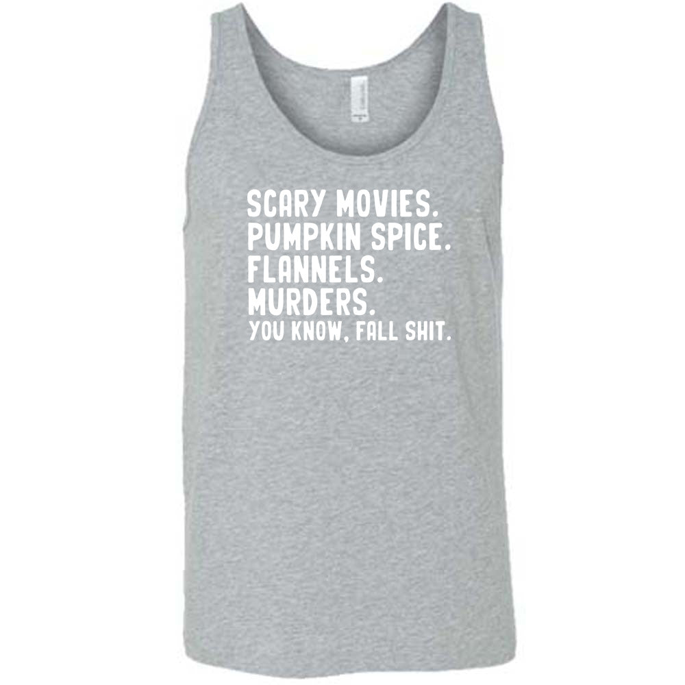 Unisex Fall Shirt - Scary Movies, Pumpkin Spice & Flannels Design | Perfect for Halloween, Autumn Outfits & Cozy Seasonal Style