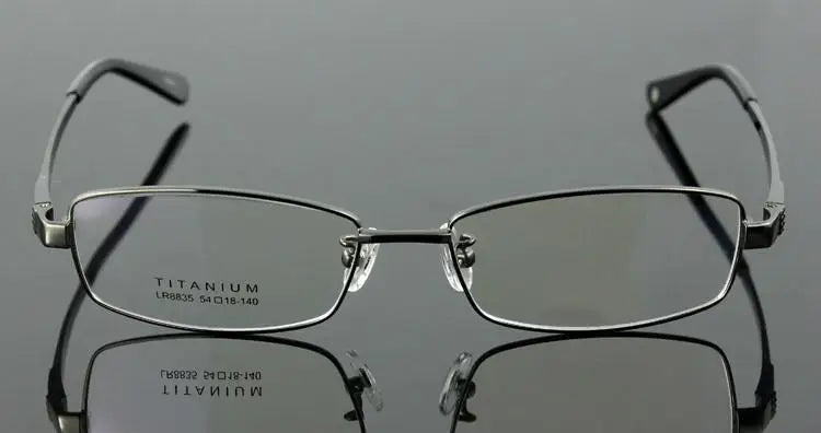 Brightzone Unisex Full Rim Square Titanium Eyeglasses Frame - Lightweight & Durable 71400 for Men & Women | Perfect for Reading, Working & Daily Wear