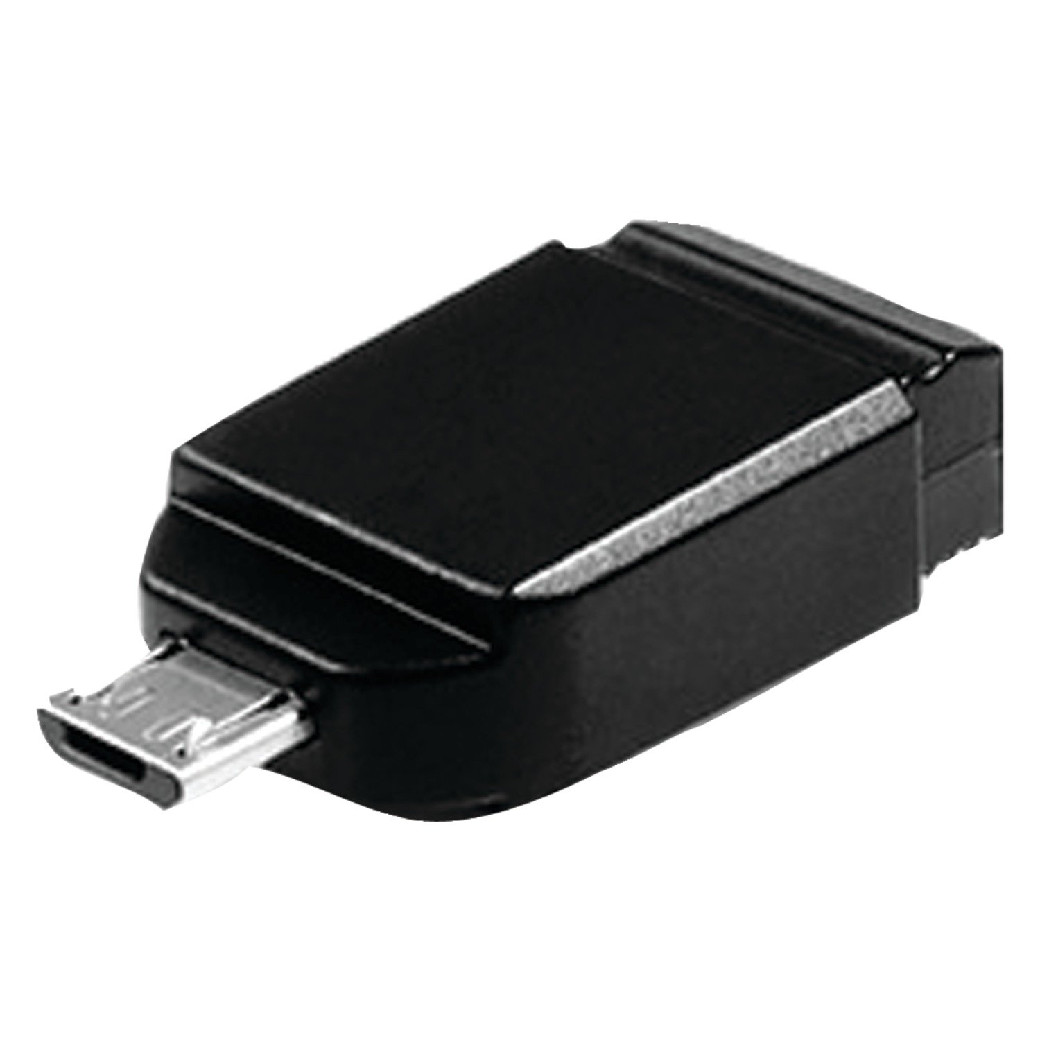 Verbatim 16GB Nano USB Flash Drive with OTG Micro Adapter - Portable Storage for Smartphones, Tablets & Computers - Black | Perfect for Work, School & Travel Data Transfer