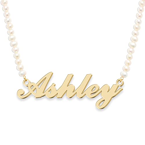 4-name Necklace With Pearl