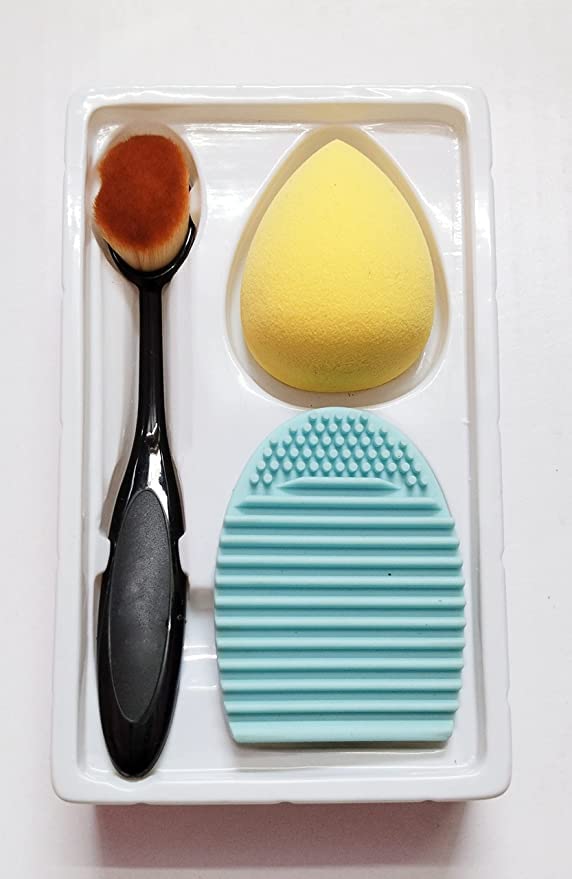 ARTISTRY 6-in-1 Makeup Beauty Blender Sponge & Powder Puff Set - Soft Cosmetic Sponge for Foundation, Concealer, Blush & Contouring - Perfect for Professional Makeup Application & Travel