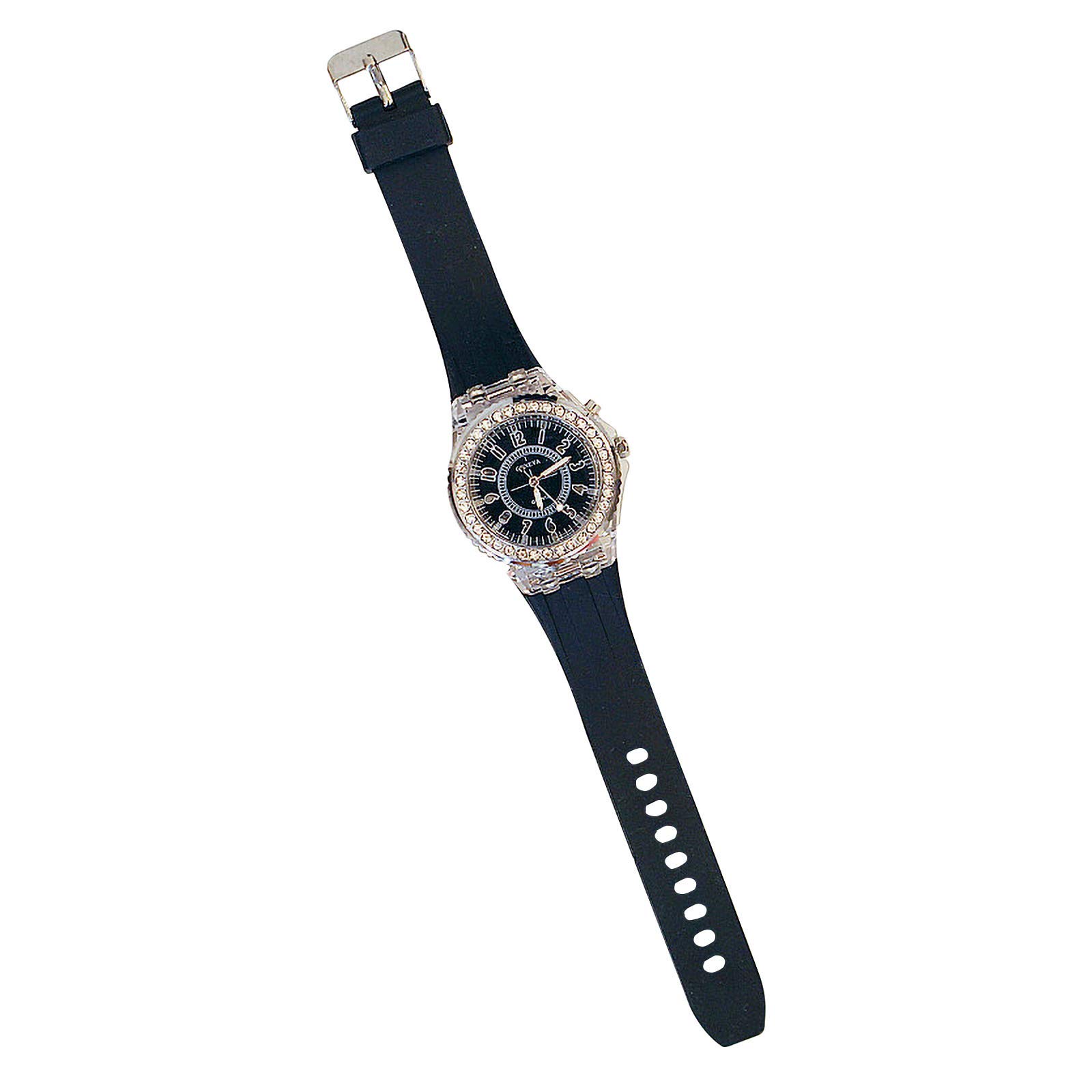 Stylish Brown LED Luminous Watch for Men & Women - Rhinestone Quartz Leather Couple Watches | Perfect for Date Nights, Gifts & Fashion Accessories