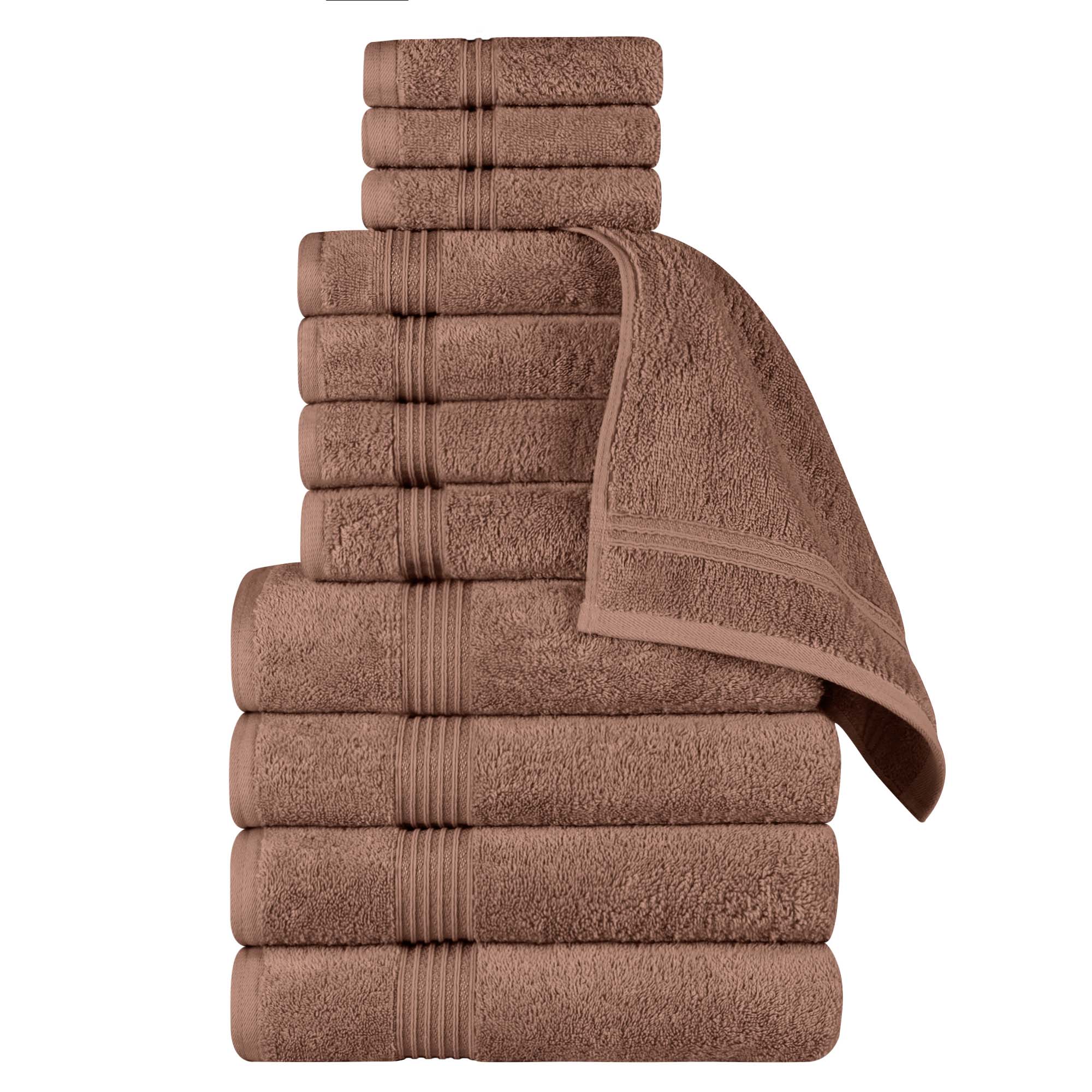 Premium 12-Piece Egyptian Cotton Towel Set - Ultra Soft, Highly Absorbent Bath Towels for Spa, Hotel & Luxury Home Use