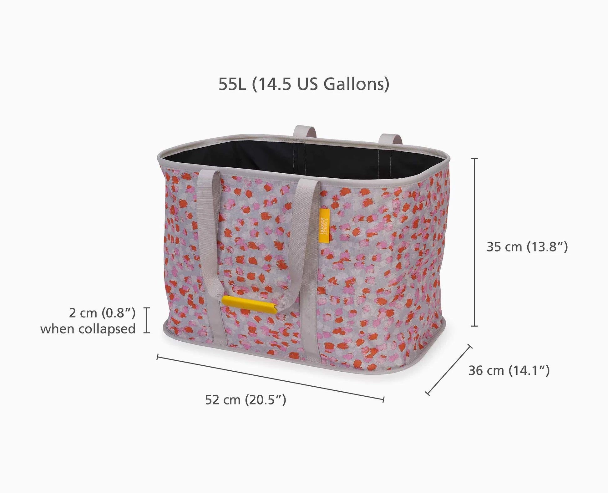 Hold All™ Max Peach Collapsible Laundry Basket 55L - Foldable Storage Hamper for Clothes, Bedroom, Dorm & Travel - Space Saving Home Organization Solution