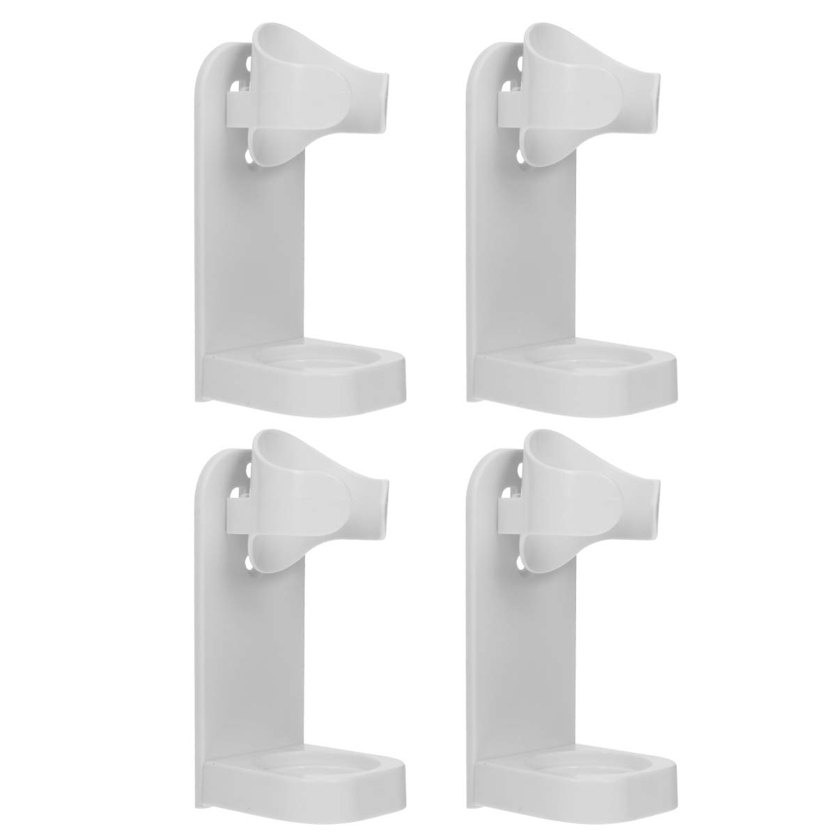 EXCEART 4-Pack Electric Toothbrush Holder Set - Wall Mounted Bathroom Organizer with Base for Electric Toothbrushes | Space-Saving Storage Solution for Family Bathrooms & Travel