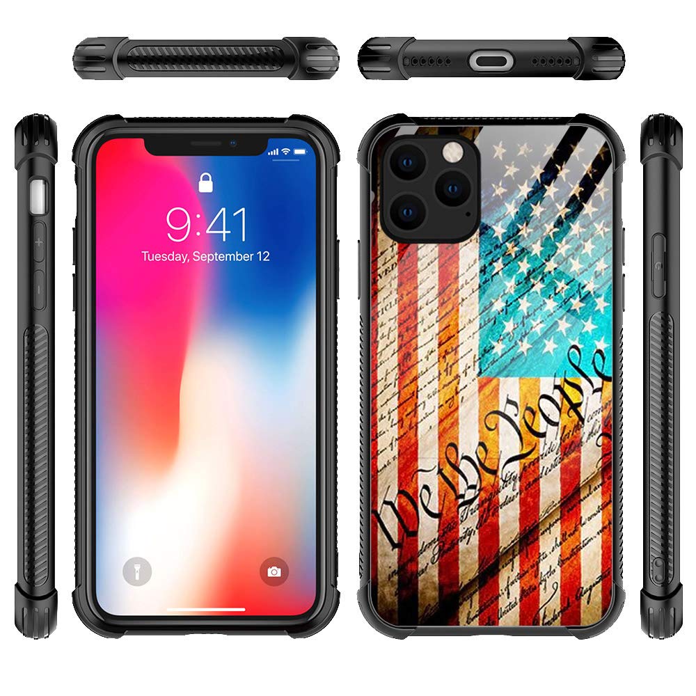 iPhone 13 Pro Max Case with US Constitution & American Flag Design - 6.7 Inch Drop Protection Phone Cover for Men & Boys | Perfect for Patriotic Events, Daily Use & Outdoor Activities