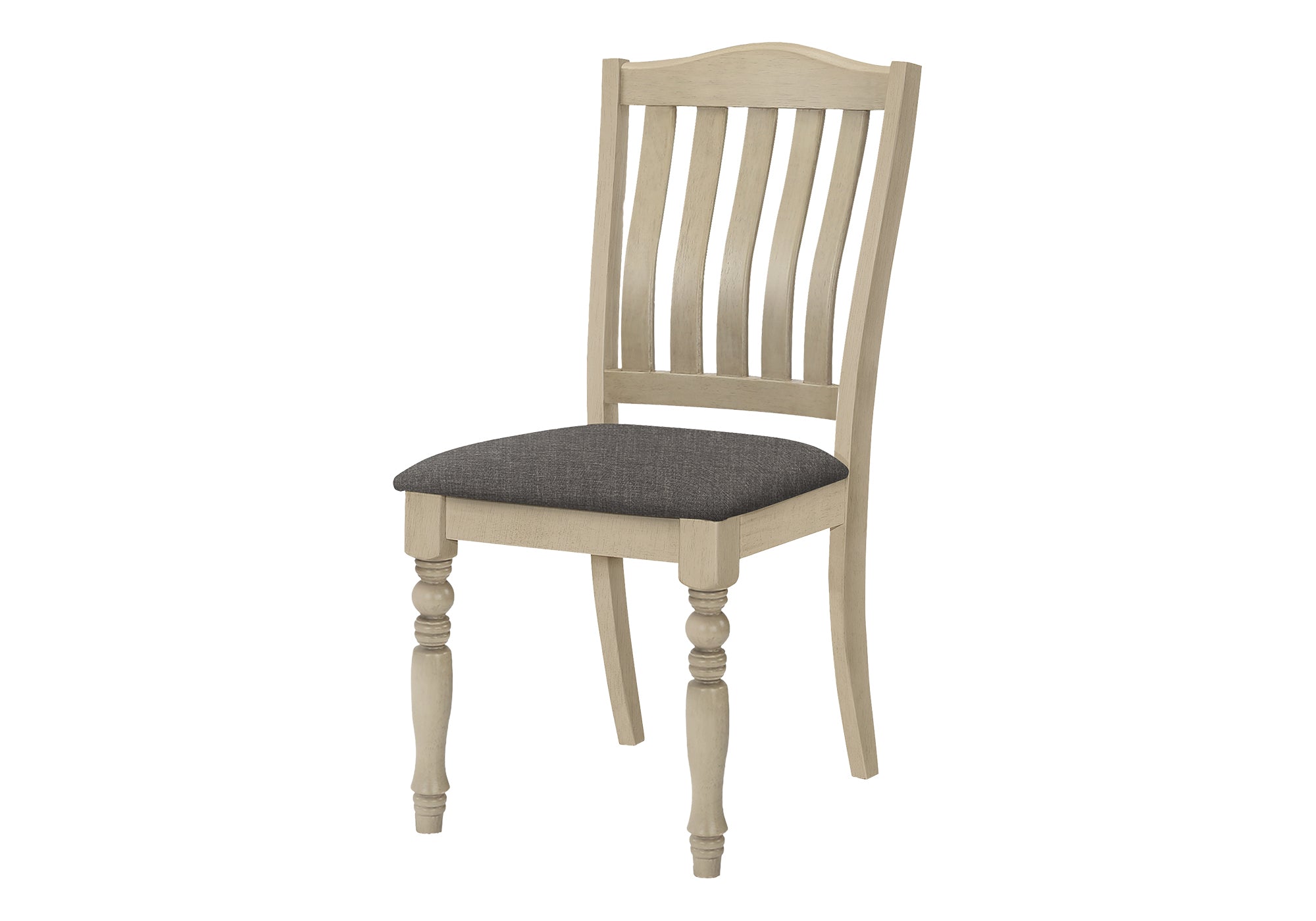 Antique Grey Upholstered Dining Chairs Set of 2 - 39