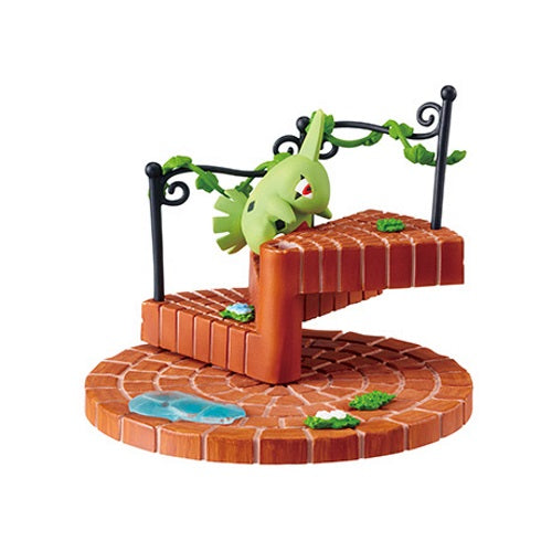Pokemon Connecting Steps 2 City After Rain 3 Inch Re-Ment Collectible Figure - Cute Miniature Scene for Anime Fans, Home Decor & Gift Idea