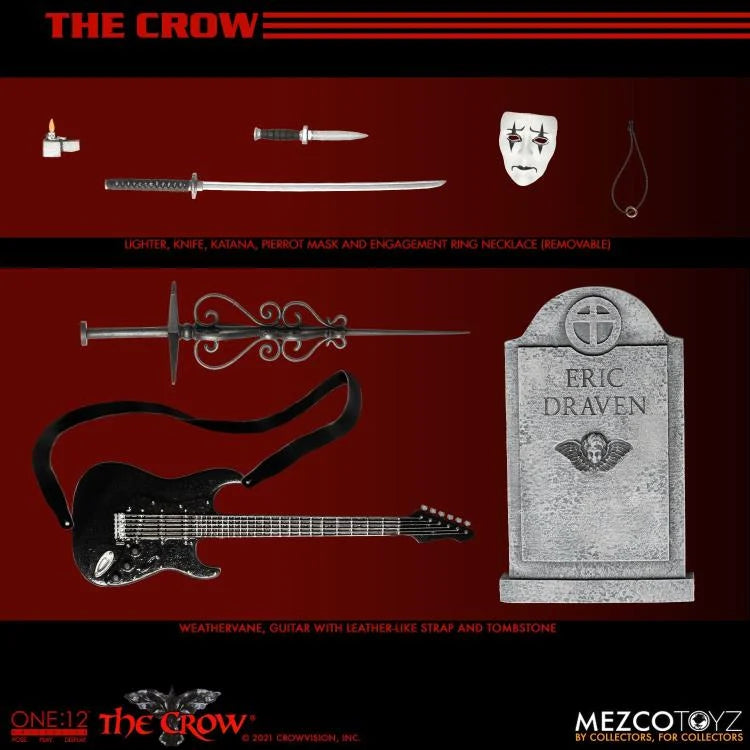 The Crow: One:12 Collective Eric Draven Action Figure - Highly Detailed Collectible for Movie Fans & Display