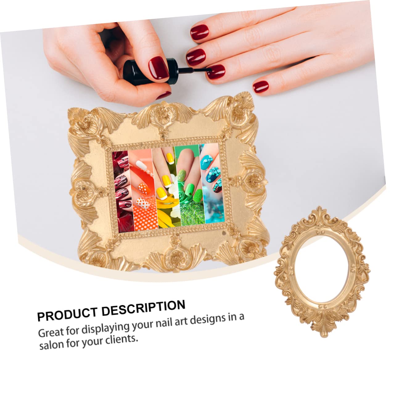 Minkissy Metal Nail Display Stand - 2pcs Wall Mount Holder for Salon & Home Nail Art