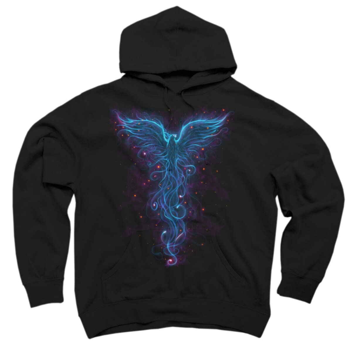 Design By Humans Unisex The Heat of Illusion Blue Pullover Hoodie by Chriskar | Comfortable Streetwear for Men & Women | Perfect for Casual Outfits, Gym Wear & Loungewear